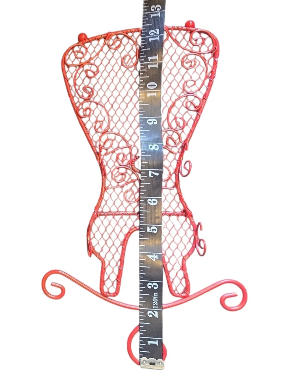 Red Decorative Dress Shaped Jewelry Stand